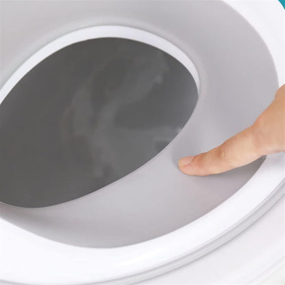 SKY-TOUCH Potty Training Toilet Seat, Toddler Kids Toilet Trainer Ring Potty With Soft Seat Cushion, Splash Guard, Secure Anti-Slip Toddler Toilet Seat, Washable - White, 38x31x9cm