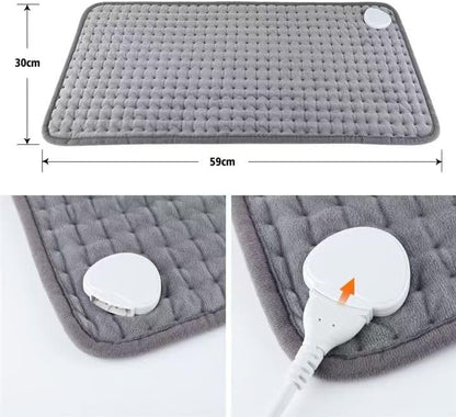SKY-TOUCH Heating pad, Electric Heat Pad with Automatic Switch-Off and 9 Temperature (35°-75°) Heating pad for Back Neck Shoulder Belly Heating Technology - Machine Washable,30 * 60cm,Grey