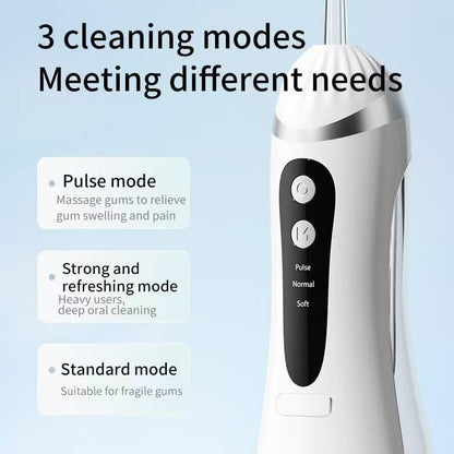 SKY-TOUCH Water Flosser Professional Cordless Oral Irrigator,with 3 Modes 4 Replaceable Tips,Deep Cleaning, Rechargeable, Waterproof, BPA-Free, Portable, Home and Travel, Black