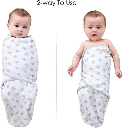 SKY-TOUCH 3 pack Baby Swaddle Blanket for 0-6 Months,Baby Essentials for Newborn Girls Boys,100% Cotton Infant Adjustable Swaddling Sleep Sack, Super Soft Nursery Swaddling Blankets,73 * 50cm