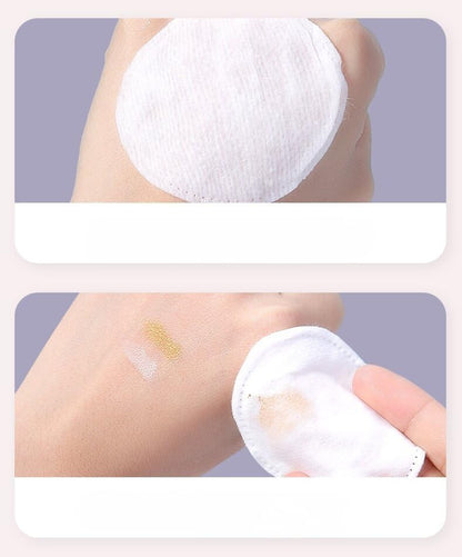 SKY-TOUCH 100% cotton makeup remover pads, 150 pieces of soft round cotton pads. Suitable for sensitive skin, gentle makeup removal, pure cotton round makeup remover pads, soft and durable, 5.8*5.8cm