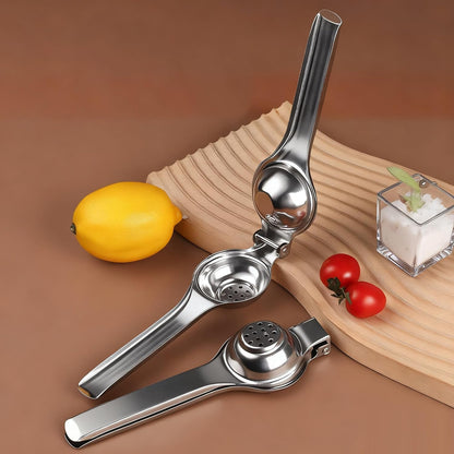 SKY-TOUCH Premium Stainless Steel Lemon Squeezer – Heavy Duty Metal Citrus Juicer for Lemons & Limes – Ergonomic Handheld Manual Press – Easy to Clean & Rust Resistant – Durable Kitchen Bar Tool