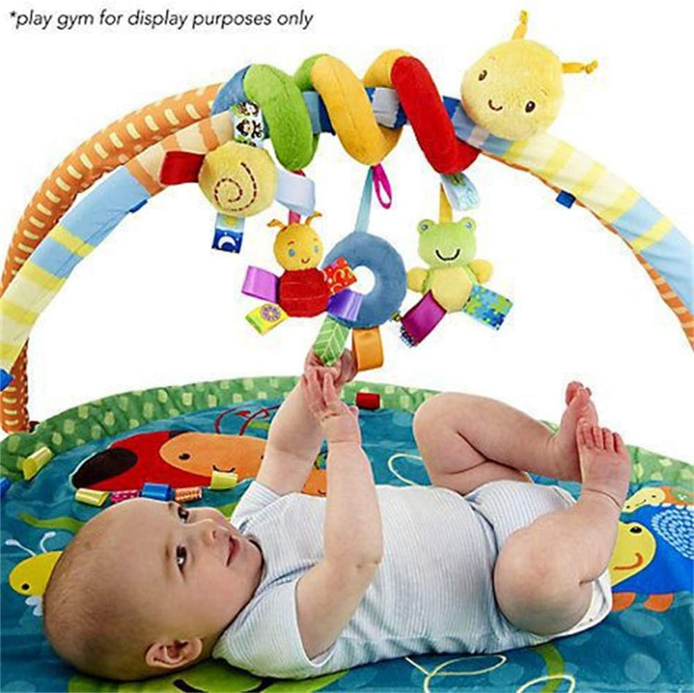 SKY-TOUCH Around The Bed Stroller Playing Toy Crib Lathe Hanging Baby Rattles，Mobile Baby Spiral Activity Hanging Toys, Stroller Toys Cart Seat Pram Toy,Baby Worm