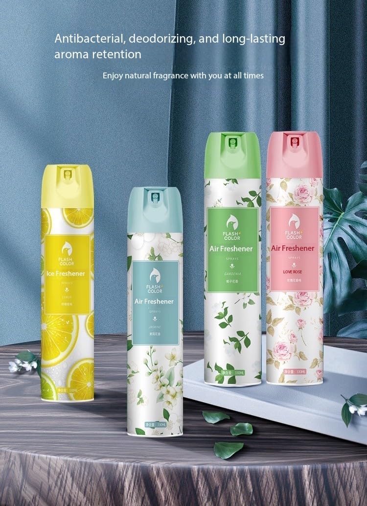 SKY-TOUCH Rose Blossom Air Freshener Spray 330ml - Long-Lasting Fragrance, Odor Neutralizer & Air Purifier for Home & Office