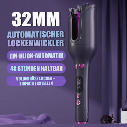 SKY-TOUCH Hair Automatic Curling Iron, LCD Ceramic Tourmaline Large Curls Automatic for Long Hair, 150-210°C Timer & Temperature Setting, Hair Curler Automatic, 4 temperature settings, 31.5x5.5cm