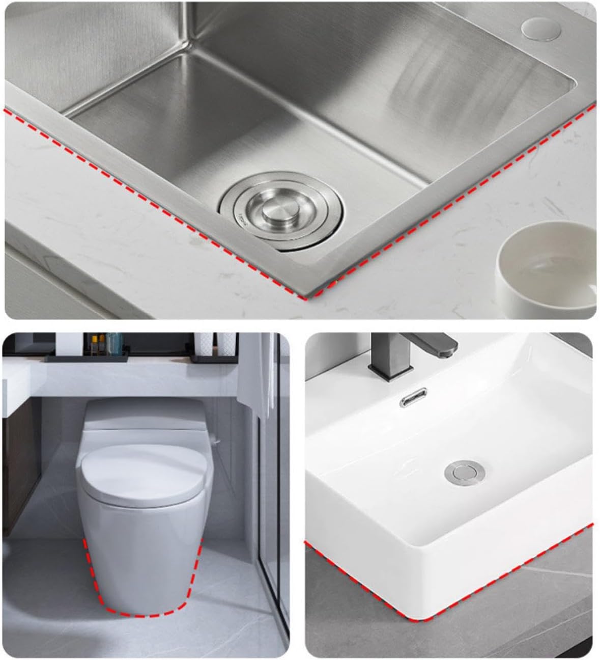 SKY-TOUCH Tile Grout Sealant 2 pcs,150ml White Tile Gap Repair Filler for Bathroom&Kitchen, Waterproof Anti-Mold Tile Gap Filler, Wall & Floor Crack Repair Adhesive-with Seam Ball & Scraper