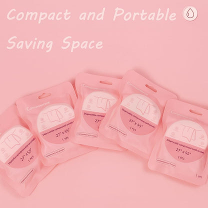 SKY-TOUCH 20Pcs Large Compressed Disposable Bath Towels, 70x140cm Portable Single-Use Towels, Soft and Absorbent Travel Towels for Camping, Hotel, Beach, Gym, and Outdoor Use(Pink)