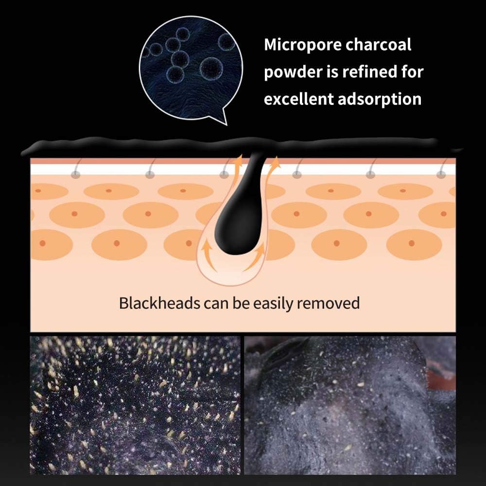 SKY-TOUCH Blackhead Removal Mask Peel Off Facial Black Mask, Purifying Bamboo Charcoal Nose Facial, Removes Blackheads Acne, Deep Pore Cleansing, Skin Brightening for All Skin Types of Men and Women
