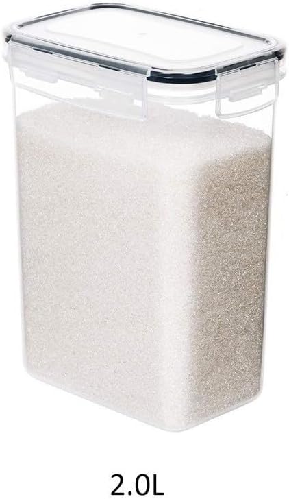 SKY-TOUCH 8 PACK Airtight Food Storage Containers Set, 4 SIZE BPA-Free Plastic Pantry Jars with Lids for Pasta, Spaghetti, Flour, Rice, Cereal & Grains Clear Kitchen Organizer Containers