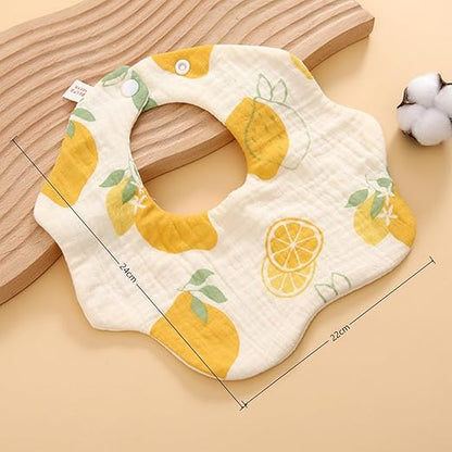 SKY-TOUCH Muslin Baby Drooling Bibs 5/10 Pack, 100% Cotton Soft Absorbent Bandana Drool Bibs with Adjustable Snaps Cotton for Teething and Drooling Unisex Baby