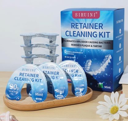 SKY-TOUCH 30PCS Retainer Cleaning Kit - Disposable 28ml x 10 Vials (3 Boxes) - Portable Braces & Denture Cleaner - Travel-Friendly, Easy to Use
