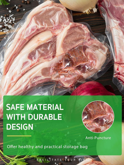 SKY-TOUCH 1Pack Vacuum Sealer Bags : Thickened Puncture Prevention Food Saver BPA Free for Sous Vide cooking Microwave Freezer Food Storage (15 * 500cm, 22 * 500cm, 28 * 500cm)