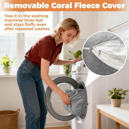 SKY-TOUCH Reading Pillow for Bed Reading, Back Rest Pillow for Beds, Back Support Pillows, Memory Foam Reading Pillow for Sofa, Comfortable Support for Sitting, Reading, TV, Gaming - 75x40x68cm