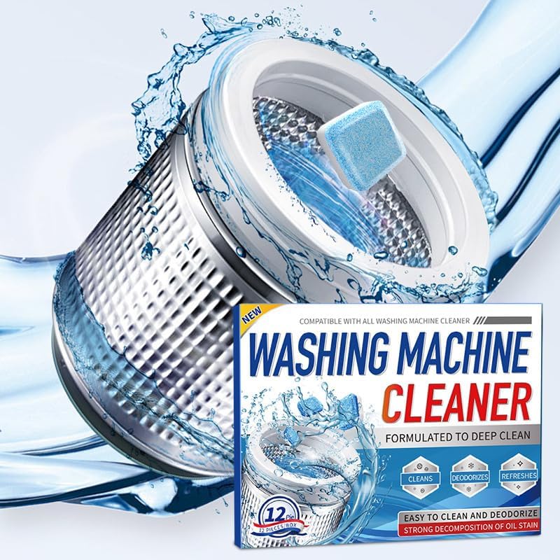 SKY-TOUCH 24pcs Washing Machine Cleaner Tablets – Powerful Descaler & Stain Remover for Dishwashers & Washing Machines, Deep Clean & Disinfect