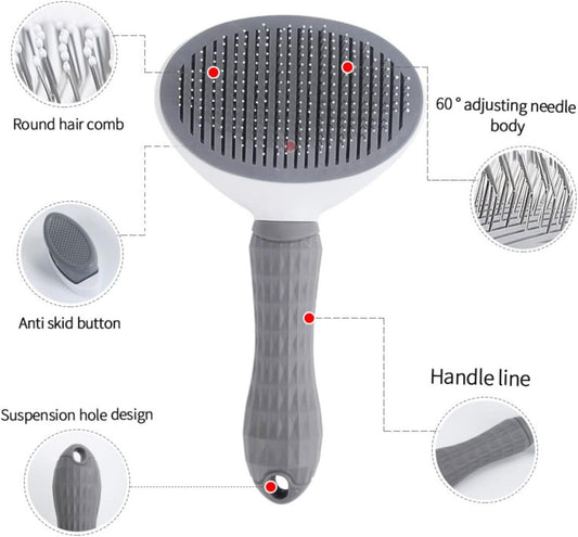 SKY-TOUCH Pet Cat Brush for Shedding and Grooming, Dog Hair Removal Brush, Pet Groomer Shedding Grooming Tools Combs Rakes, Cats Brush for Short or Long Haired Removes Loose Hair & Tangles