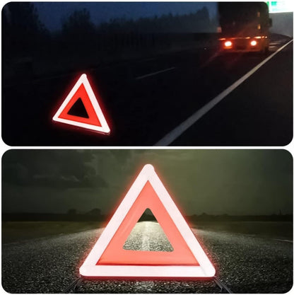 SKY-TOUCH Reflective Warning Triangle, Foldable Safety Warning Triangle for Roadside Breakdowns, Warning Triangle with Storage Box for Car Emergencies Accessories (1 pack)