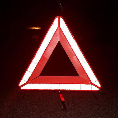 SKY-TOUCH Reflective Warning Triangle, Foldable Safety Warning Triangle for Roadside Breakdowns, Warning Triangle with Storage Box for Car Emergencies Accessories (1 pack)