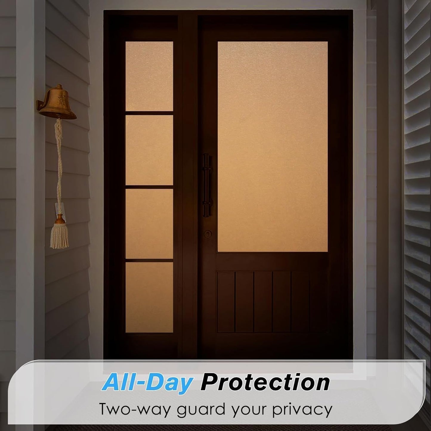 SKY-TOUCH Frosted Window Film : Removable Static Cling One Way Privacy Window Film Sun Blocking Heat Control Anti UV Peep-Proof for Home Office Bathroom Glass Door Window