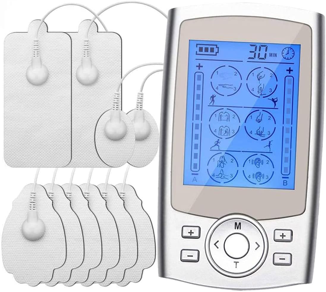 SKY-TOUCH 24 Modes Rechargeable Pulse Therapy Massager – Pain Relief & Muscle Relaxation, Includes Electrodes & Accessories