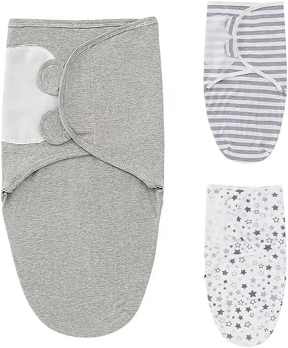 SKY-TOUCH 3 pack Baby Swaddle Blanket for 0-6 Months,Baby Essentials for Newborn Girls Boys,100% Cotton Infant Adjustable Swaddling Sleep Sack, Super Soft Nursery Swaddling Blankets,73 * 50cm