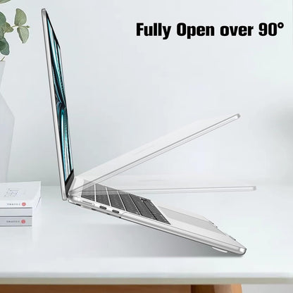 SKY-TOUCH Case Compatible with MacBook Air 13/13.6 inch (2024/2022) M3/M2 Chip, Snap On Hard Shell Cover for MacBook Air 13/13.6" Model A3113 A2681, Crystal Clear