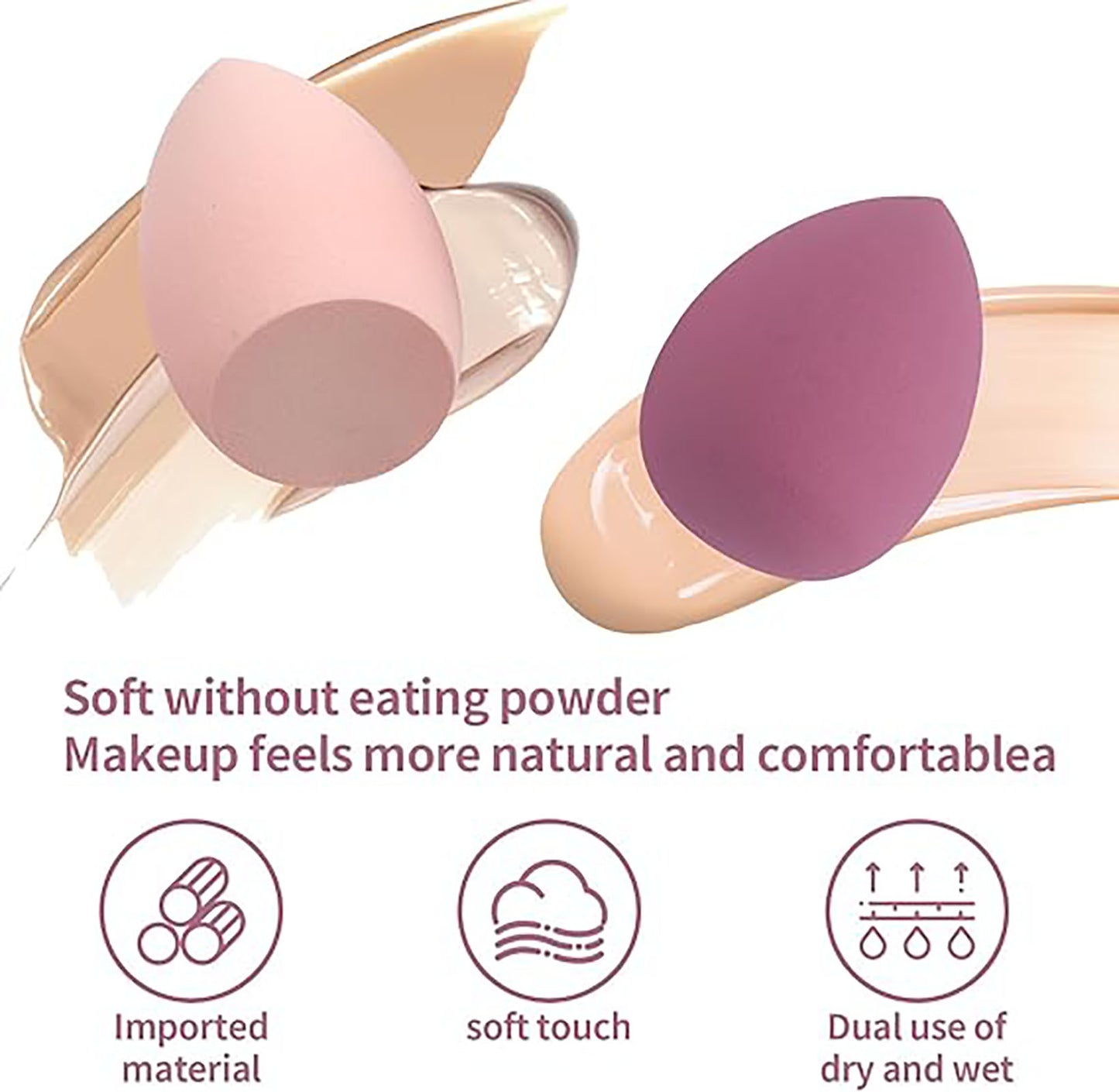 SKY- TOUCH 20pcs Make up Sponge Set，Emulsion Free Foundation Make-up Applicator，Suitable for Powders, Creams, And Liquids Soft Makeup Egg