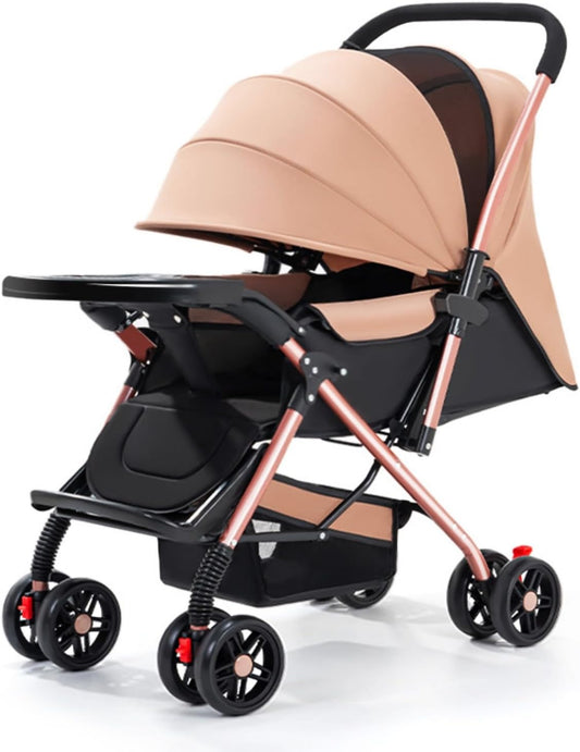 SKY-TOUCH Two-way Lightweight Stroller, One-click Foldable Baby Travel Stroller With Storage Basket, Multi-Postion Reclining Seat, Comfortable and Shock Absorbent, Bidirectional Push-and-Pull