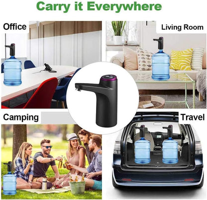 SKY-TOUCH Water Dispenser Pump with USB Charging, Portable Drinking Water Pump for Standard 3-5 Gallon Bottles, Home & Office Use, Camping Essentials