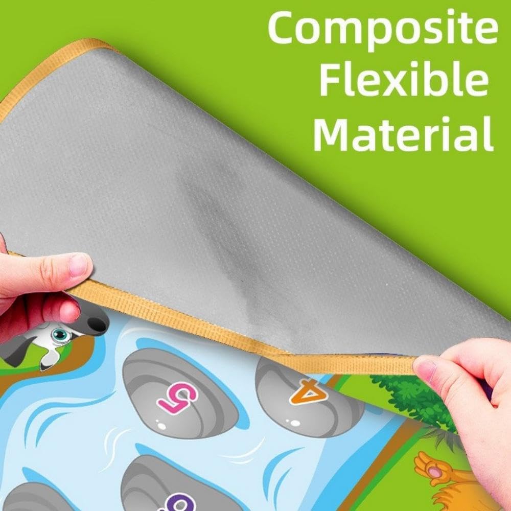 SKY-TOUCH Animal Music Mat, Early Learning Educational Toys, Montessori Sensory Musical Dance Mat for Toddlers Boys Girls, Touch Play Floor Keyboard Pad, Gifts for Kids 18+ Months (80*50cm)