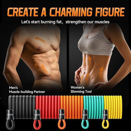 SKY-TOUCH Resistance Bands Set 12 Pcs Anti-Snap Resistance Band Exercise, Heavy Resistance Bands for Working Out, 300LBS Exercise Bands with Handles, Workout Bands for Men,Muscle Training,Yoga.