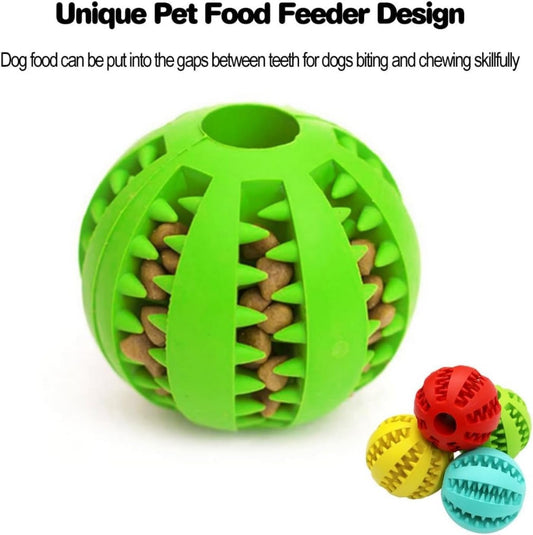 SKY-TOUCH Dog Toy Ball 7cm, Dog Tooth Cleaning Toy, Puppy Teething Chew Toy Balls, Ball Toys for Pet Tooth Cleaning Chewing Fetching Exercise Game IQ Training (Pack of 1)