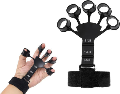 SKY-TOUCH Finger Strengthener , Grip Strength Trainer, Hand Strengthener for Strength Training, 6 Resistant Level Finger Exerciser, Finger Flexion Extension Training for Musicians,Rock Climbing