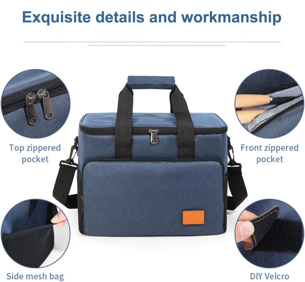 SKY-TOUCH Outdoor Cooler Picnic Bag, Outdoor Camping Storage Bag Large Capacity, Easy To Clean and Versatile Use Suitable For Camping Picnics, L SIZE - 34x25x26m,Grey