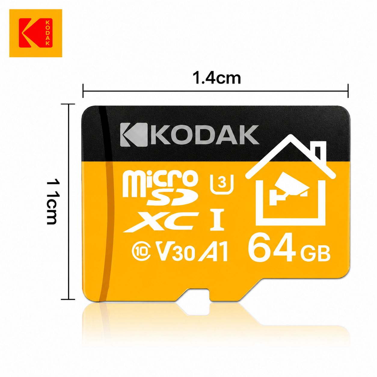 Camera Memory Card, KI330 64GB/128GB microSDXC Memory SD Card,High Speed Micro SD Card for Security Cameras, Dash Cams, Home Surveillance, 4K Video Recording, Fast Data Transfer
