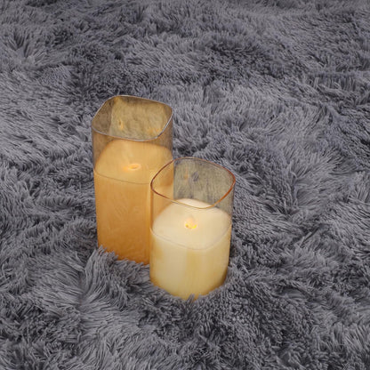 SKY-TOUCH 60x110cm Area Rugs Homeware Rugs, Super Soft Fluffy Large Shaggy Rug Thick Pile Non Shedding, Area Rugs for Bedroom Anti Slip, Light grey