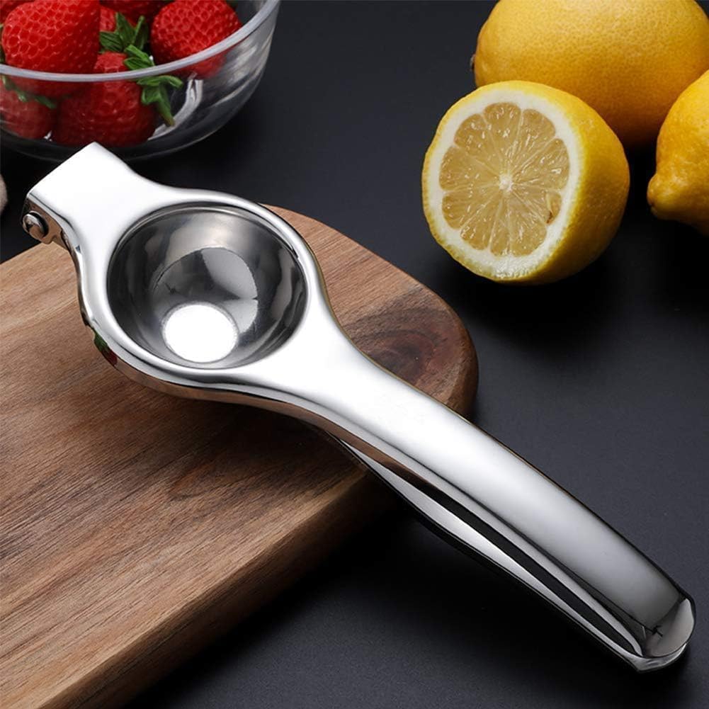 SKY-TOUCH Premium Stainless Steel Lemon Squeezer – Heavy Duty Metal Citrus Juicer for Lemons & Limes – Ergonomic Handheld Manual Press – Easy to Clean & Rust Resistant – Durable Kitchen Bar Tool