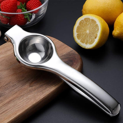 SKY-TOUCH Premium Stainless Steel Lemon Squeezer – Heavy Duty Metal Citrus Juicer for Lemons & Limes – Ergonomic Handheld Manual Press – Easy to Clean & Rust Resistant – Durable Kitchen Bar Tool