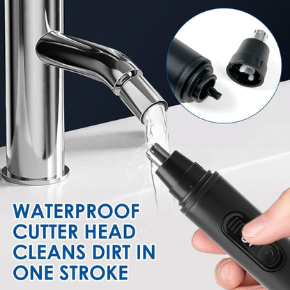 SKY-TOUCH Nose Hair Trimmer, Ear Eyebrow Trimming Tool with Display, Ear Hair Removal Rechargeable Waterproof Easy Cleansing, Dual Edge Blades Razor Painless Ears and Nose Clipper for Man Woman