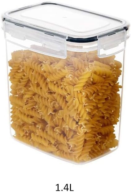 SKY-TOUCH 8 PACK Airtight Food Storage Containers Set, 4 SIZE BPA-Free Plastic Pantry Jars with Lids for Pasta, Spaghetti, Flour, Rice, Cereal & Grains Clear Kitchen Organizer Containers