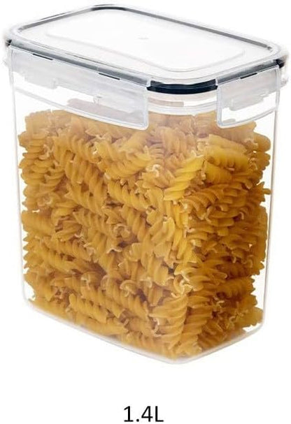 SKY-TOUCH 8 PACK Airtight Food Storage Containers Set, 4 SIZE BPA-Free Plastic Pantry Jars with Lids for Pasta, Spaghetti, Flour, Rice, Cereal & Grains Clear Kitchen Organizer Containers