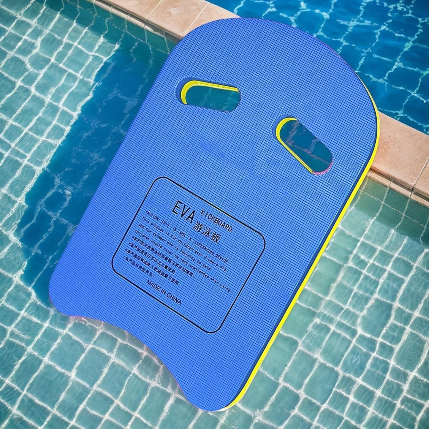 SKY-TOUCH Swimming Kickboard for Adults & Kids, Swimming Training Floaters, EVA Training Kick Board for Pool & Open Water, Durable & Lightweight(Blue&Yellow)