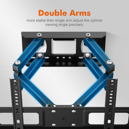 SKY-TOUH TV Wall Mount Stand for 26-55 Flat Screen/LED/4K TVs, Full Motion TV Mount with Swivel and Tilt Articulating Dual Arms, Max VESA 400x400mm, Holds up 50KG