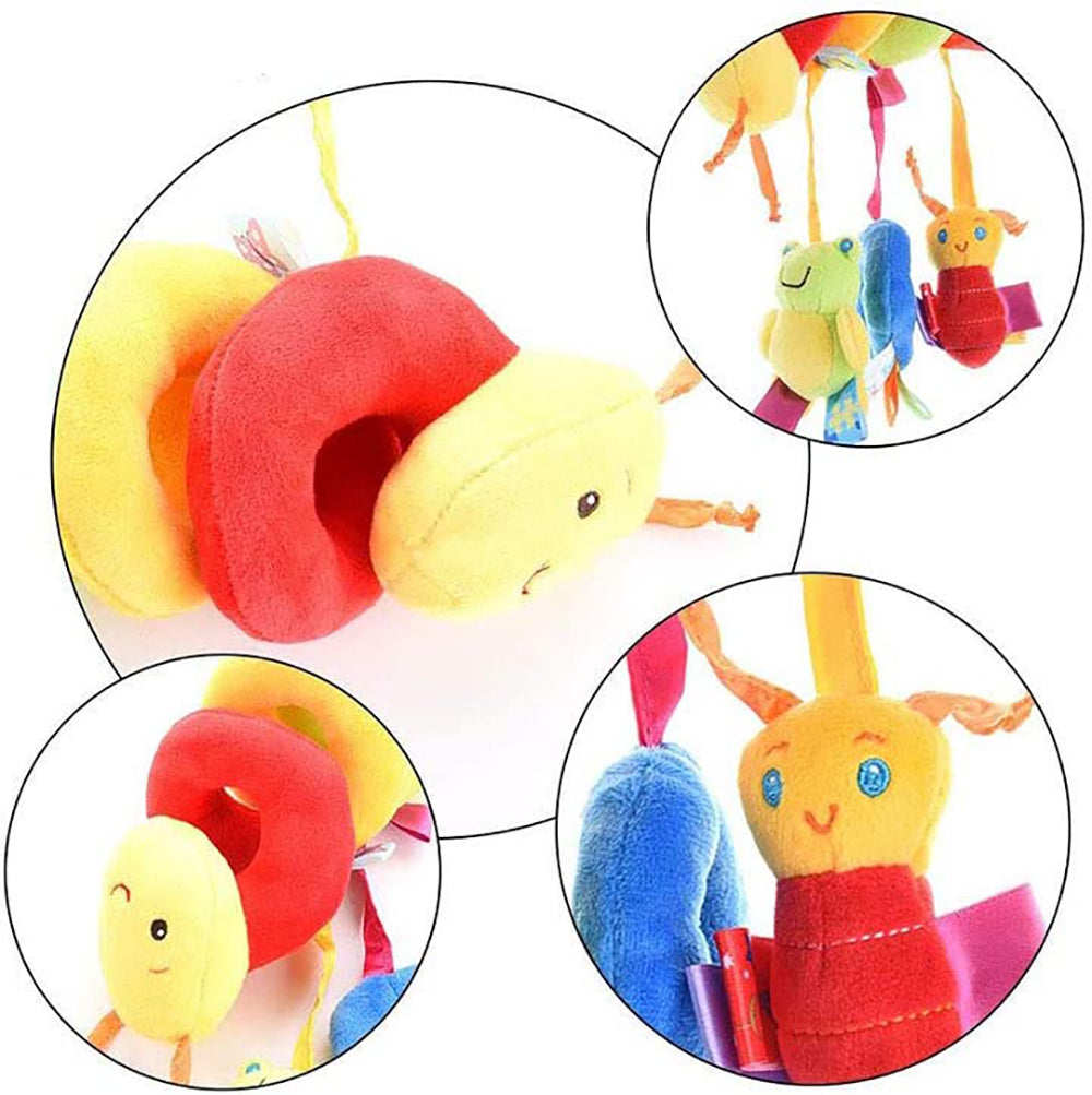 SKY-TOUCH Around The Bed Stroller Playing Toy Crib Lathe Hanging Baby Rattles，Mobile Baby Spiral Activity Hanging Toys, Stroller Toys Cart Seat Pram Toy,Baby Worm