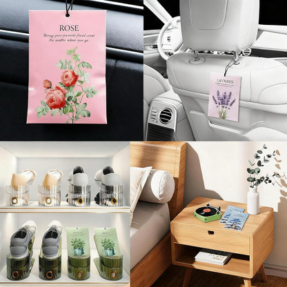 SKY-TOUCH Fragrance sachets，Ocean Rose Lavender Vanilla Scented Sachets, 3 Boxes/12Pcs (4 Scents), Long-Lasting Air Freshener for Home & Office, Natural Deodorizer for Closet, Bathroom, Bedroom