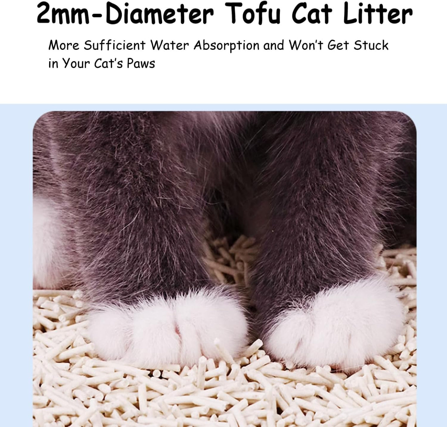 SKY-TOUCH Tofu Cat Litter - Premium Natural, Fast Clumping, Flushable, Ultra Absorbent, Unscented, Dust-Free, Low Tracking (2.3kg × 2 Bags)