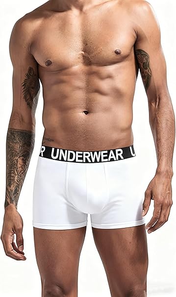SKY-TOUCH 3pcs Men’s Boxer Briefs 2XL,Ultra Soft Breathable Cotton Stretch Underwear with 3D Support Pouch,Moisture Wicking Cool Dry No Ride Up Comfort Underpants Suitable for 90kg-100kg,35*26*0.1cm