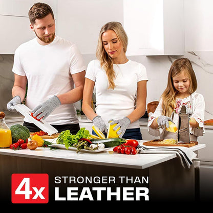 SKY-TOUCH Cut Resistant Gloves Level 5 Protection: HPPE Safety Gloves for Kitchen, Meat Cutting, Mandoline, Factory, Warehouse, Glass Handling – Food Grade, Comfortable, Machine Washable (L, 1 Pair)