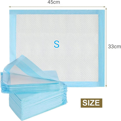 SKY-TOUCH Disposable Absorbent Quick Drying Leak-Proof Pee Pads, Disposable Training Pads For Pets with 5 Highly Absorbent Layers, Puppy Pads For Potty Training For Pets 45 X 33cm, 100 Pieces