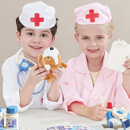 SKY-TOUCH Doctor Kit for Toddlers,Simulation Medical Suitcase Toy Set, Simulation Suitcase Toy with Realistic Tools,Children Role Play Doctor, Multifunctional Medical Tool.