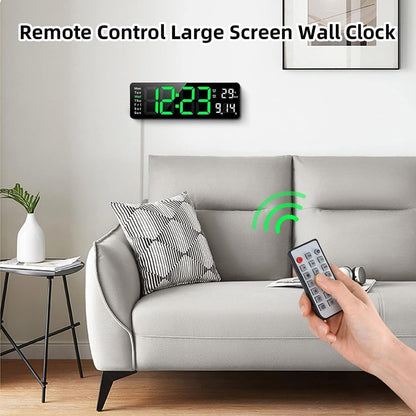 100pcs Digital Wall Clock, 16" Large Display Digital Alarm Clock with Remote Control